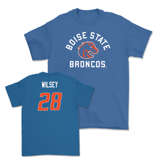 Boise State Women's Soccer Blue Arch Tee - Hayden Wilsey Youth Small