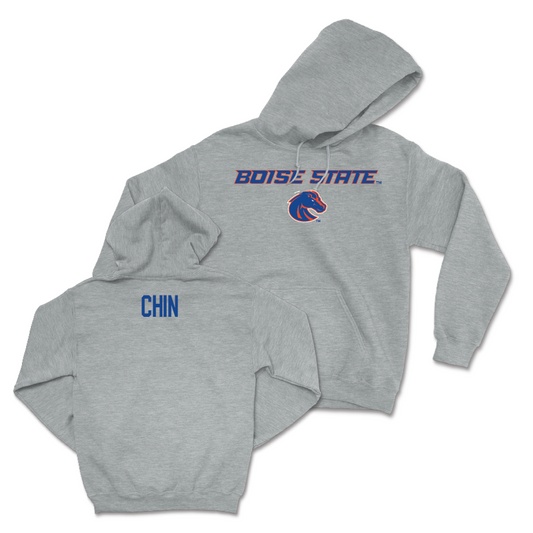 Boise State Men's Tennis Sport Grey Classic Hoodie - John Chin Youth Small