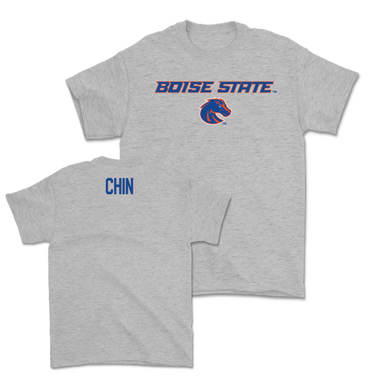 Boise State Men's Tennis Sport Grey Classic Tee - John Chin Youth Small