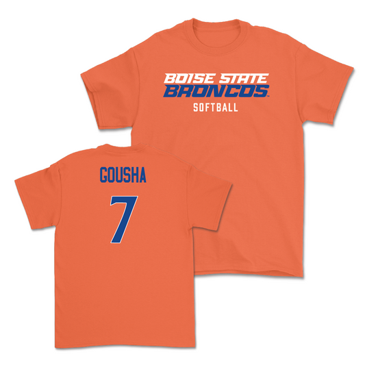 Boise State Softball Orange Staple Tee - Keely Gousha Youth Small