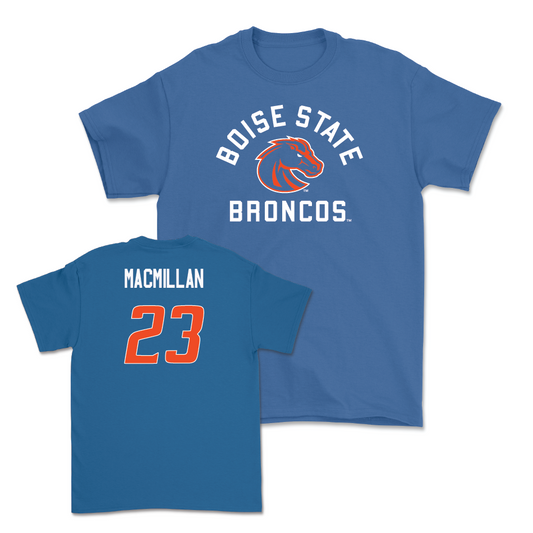 Boise State Women's Soccer Blue Arch Tee - Kenzie MacMillan Youth Small