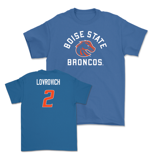 Boise State Women's Basketball Blue Arch Tee - Linsey Lovrovich Youth Small