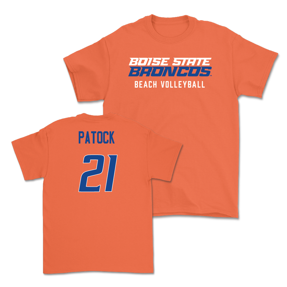 Boise State Women's Beach Volleyball Orange Staple Tee - Lily Patock Youth Small