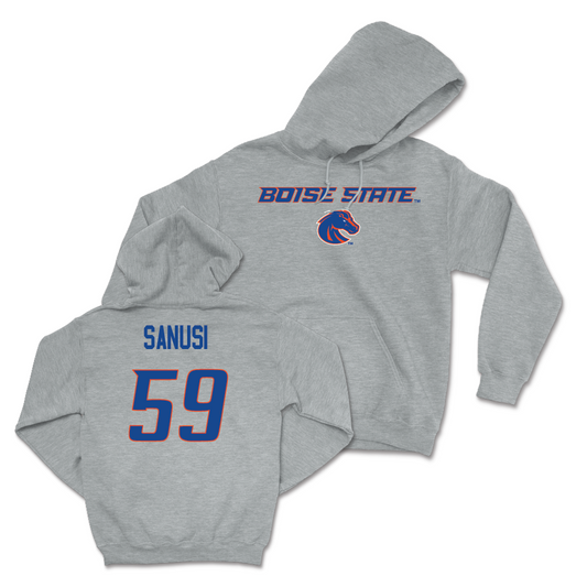 Boise State Football Sport Grey Classic Hoodie - Lopez Sanusi Youth Small