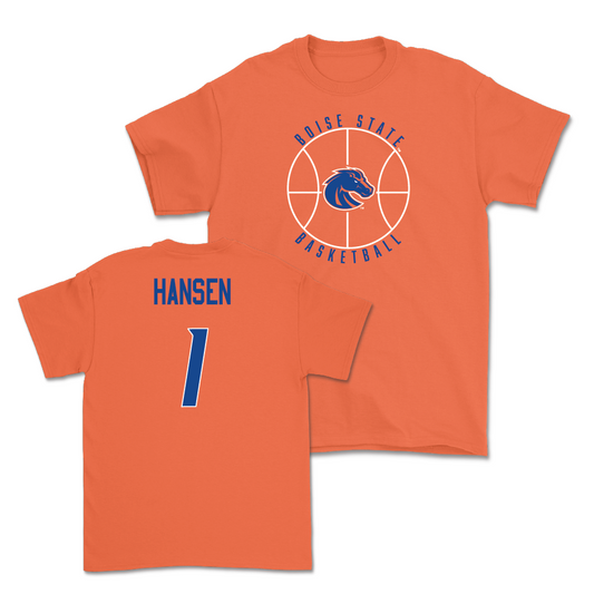Boise State Women's Basketball Orange Hardwood Tee - Mya Hansen Youth Small