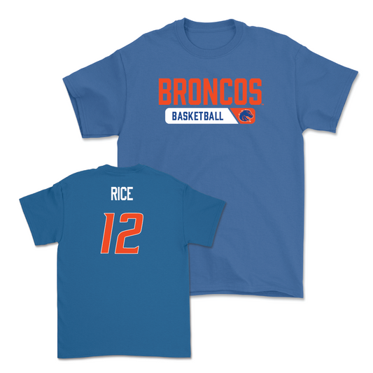 Boise State Men's Basketball Blue Sideline Tee - Max Rice Youth Small