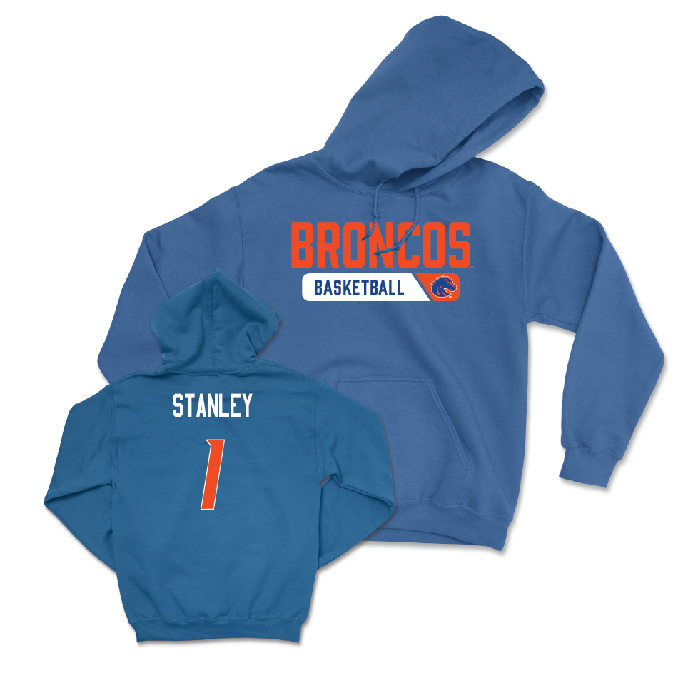Boise State Men's Basketball Blue Sideline Hoodie - Omar Stanley Youth Small