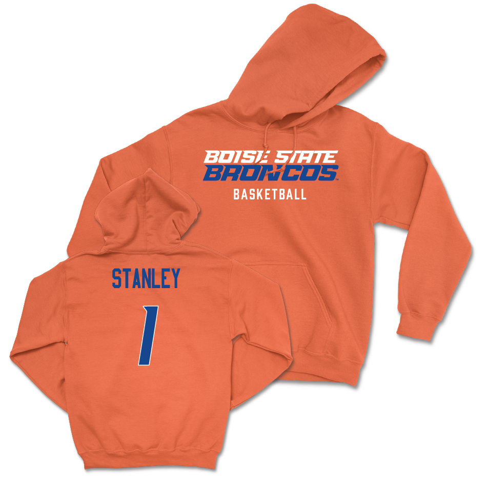 Boise State Men's Basketball Orange Staple Hoodie - Omar Stanley Youth Small