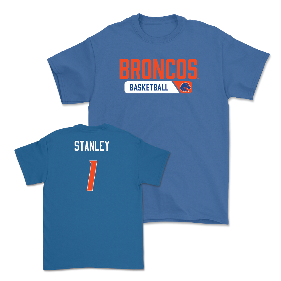 Boise State Men's Basketball Blue Sideline Tee - Omar Stanley Youth Small