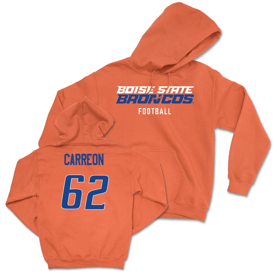 Boise State Football Orange Staple Hoodie - Rogelio Carreon Youth Small