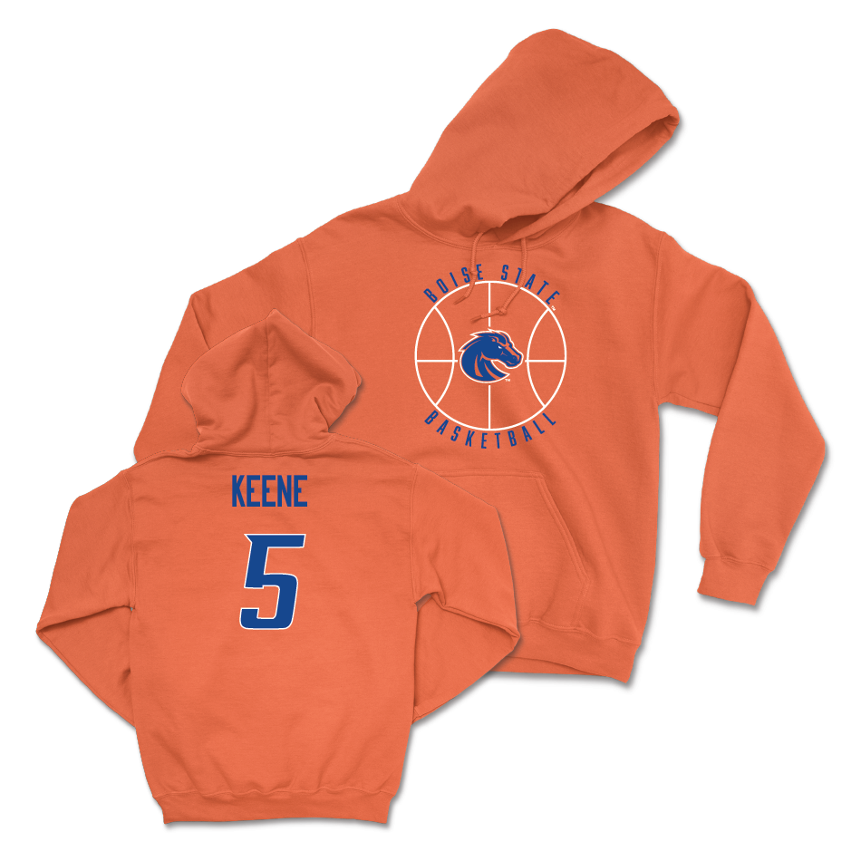 Boise State Men's Basketball Orange Hardwood Hoodie - Richard Keene Youth Small