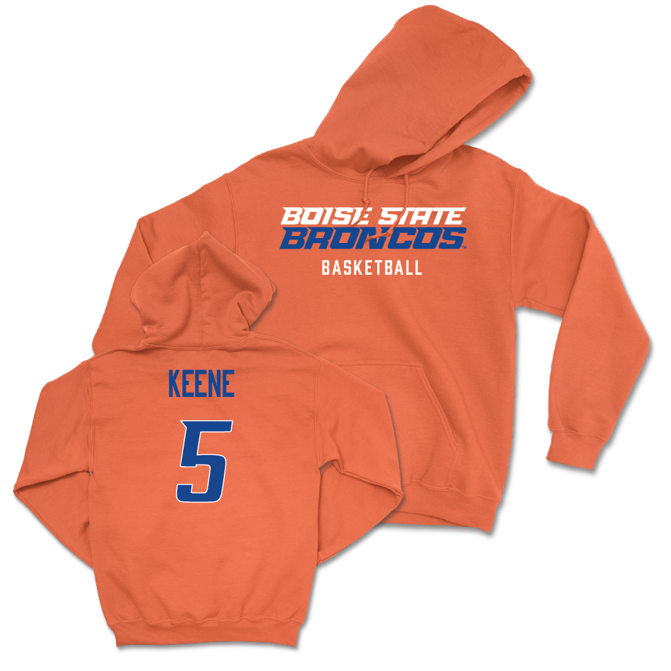 Boise State Men's Basketball Orange Staple Hoodie - Richard Keene Youth Small