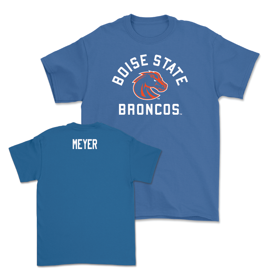 Boise State Men's Golf Blue Arch Tee - Ryan Meyer Youth Small