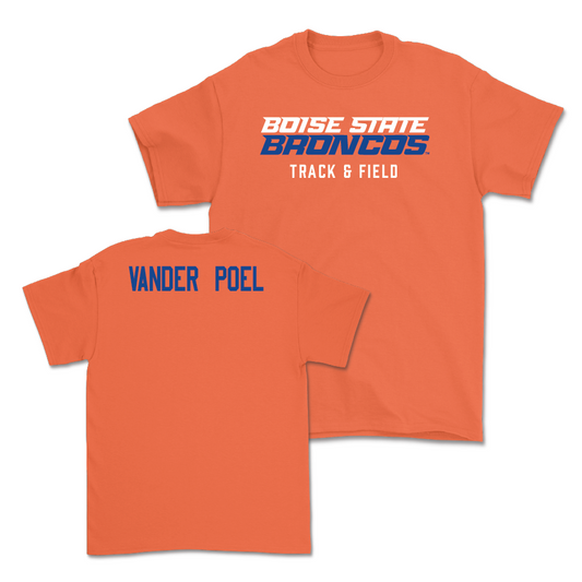 Boise State Women's Track & Field Orange Staple Tee - Rebecca Vander Poel Youth Small