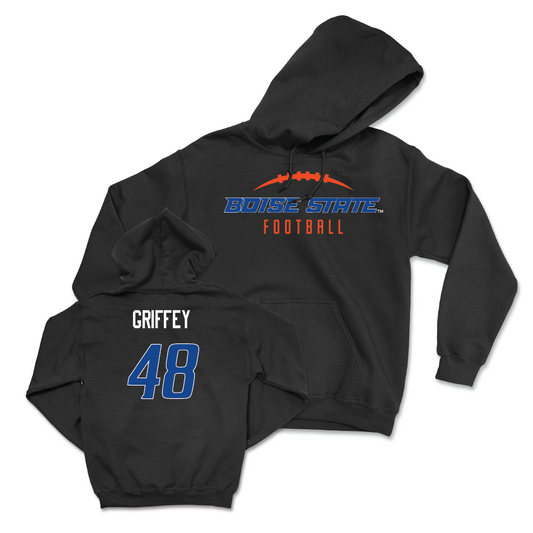 Boise State Football Black Gridiron Hoodie - Tevin Griffey Youth Small