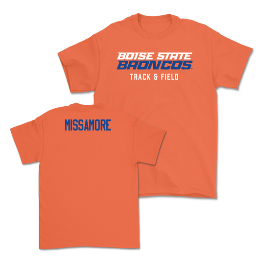 Boise State Men's Track & Field Orange Staple Tee - Trent Missamore Youth Small