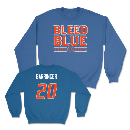 Boise State Men's Basketball Blue "Bleed Blue" Crew - Vince Barringer Youth Small