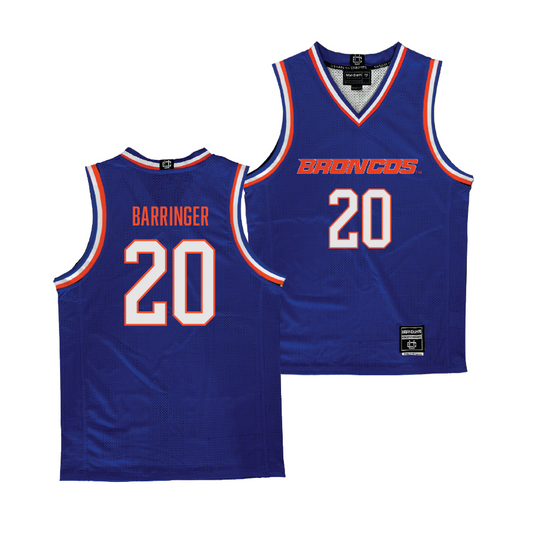 Boise State Men's Basketball Blue Jersey - Vince Barringer | #20 Youth Small