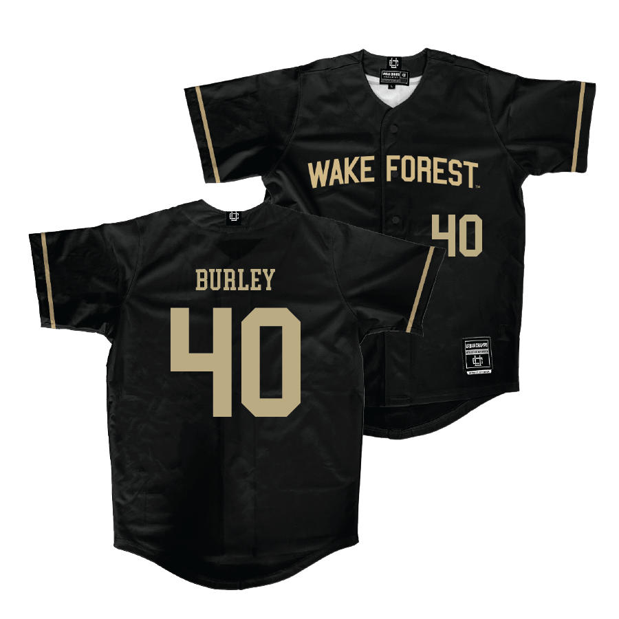 Wake Forest Baseball Black Jersey - Jake Burley | #40