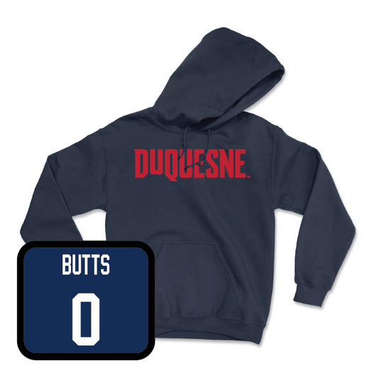 Duquesne Football Navy Duquesne Hoodie - Taj Butts
