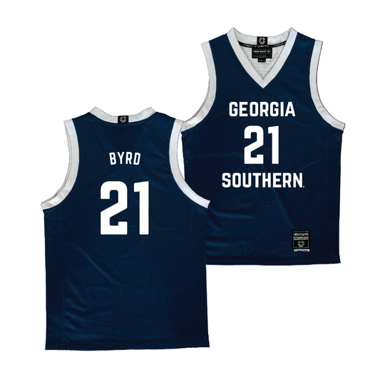 Georgia Southern Women's Basketball Navy Jersey - Amoni Byrd