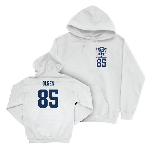 BYU Football White Logo Hoodie - Anthony Olsen Small