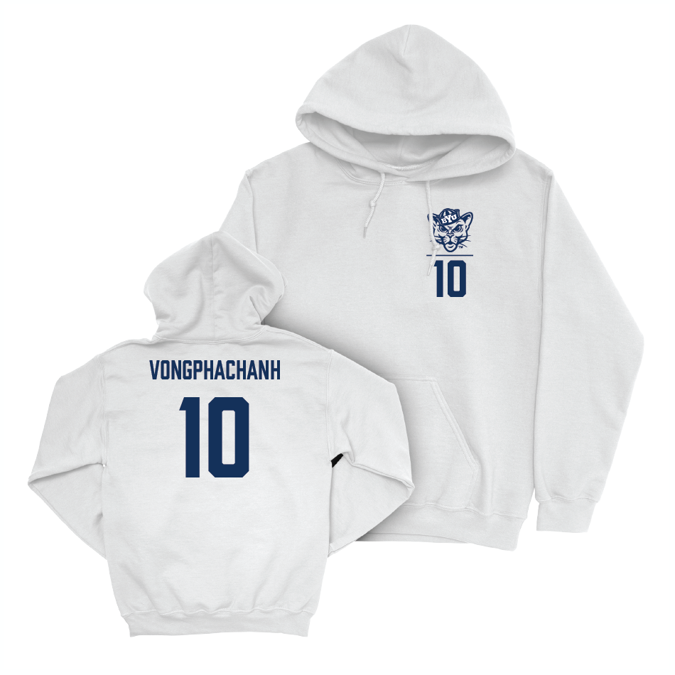 BYU Football White Logo Hoodie - AJ Vongphachanh Small