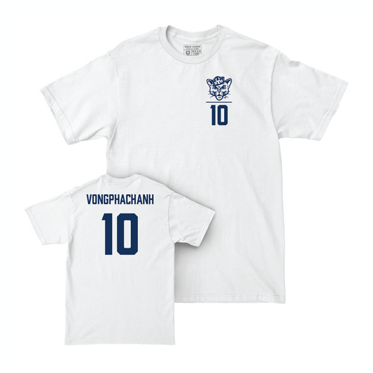 BYU Football White Logo Comfort Colors Tee - AJ Vongphachanh Small