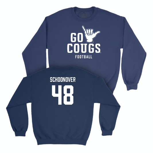 BYU Football Navy Cougs Crew - Bodie Schoonover Small