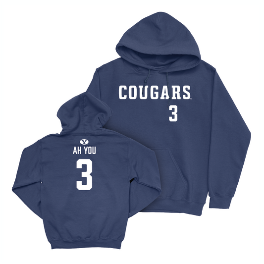 BYU Football Navy Cougars Hoodie - Chaz Ah You Small