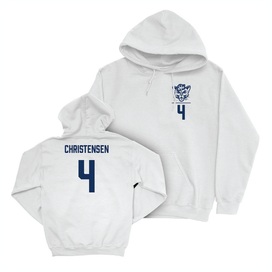 BYU Football White Logo Hoodie - Caleb Christensen Small