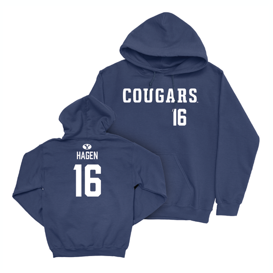 BYU Football Navy Cougars Hoodie - Cole Hagen Small