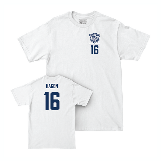 BYU Football White Logo Comfort Colors Tee - Cole Hagen Small