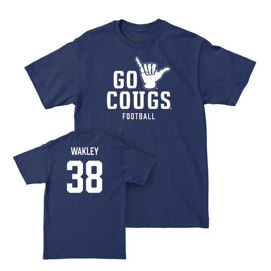 BYU Football Navy Cougs Tee - Crew Wakley Small