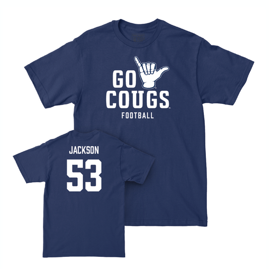 BYU Football Navy Cougs Tee - Fisher Jackson Small