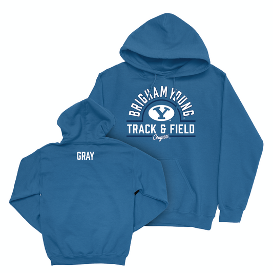 BYU Men's Track & Field Royal Arch Hoodie - Hayden Gray Small