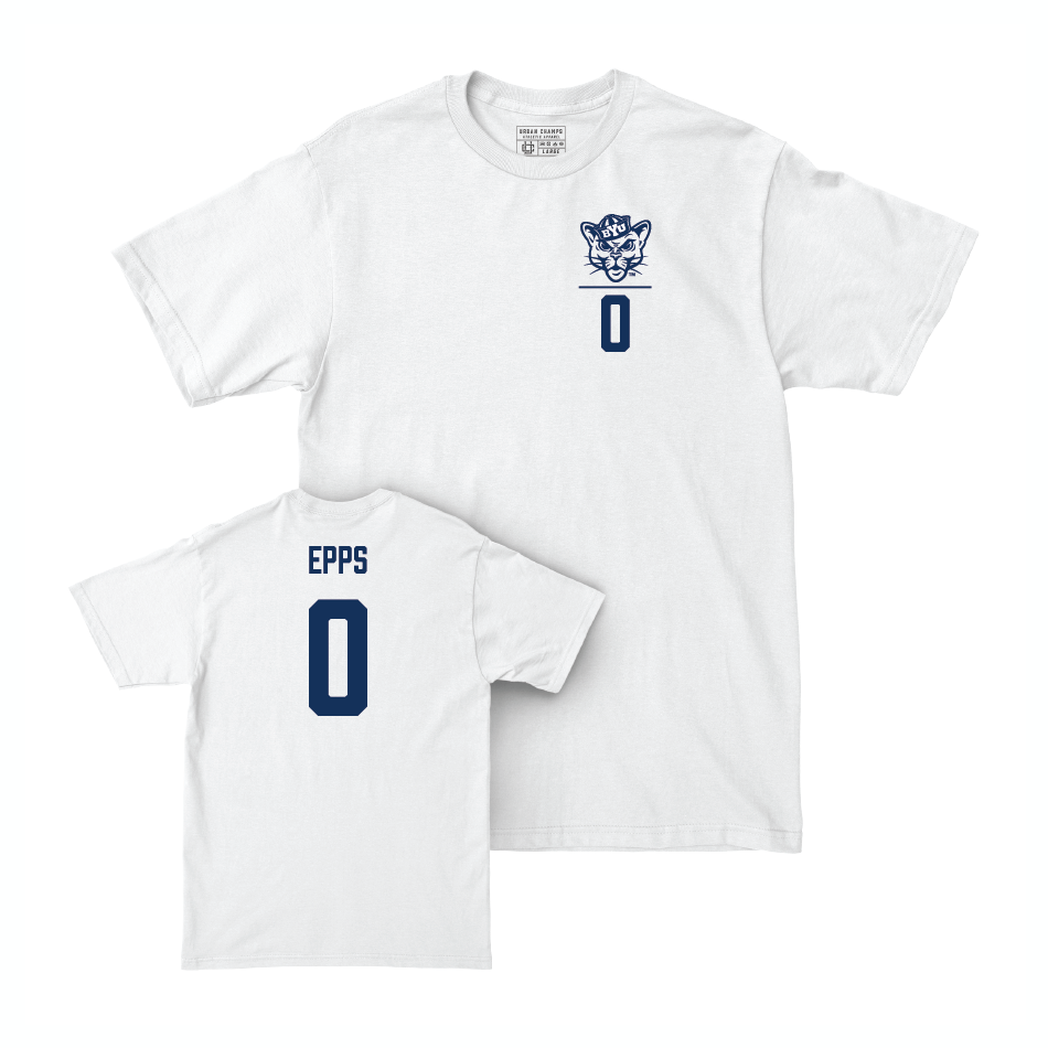BYU Football White Logo Comfort Colors Tee - Kody Epps Small