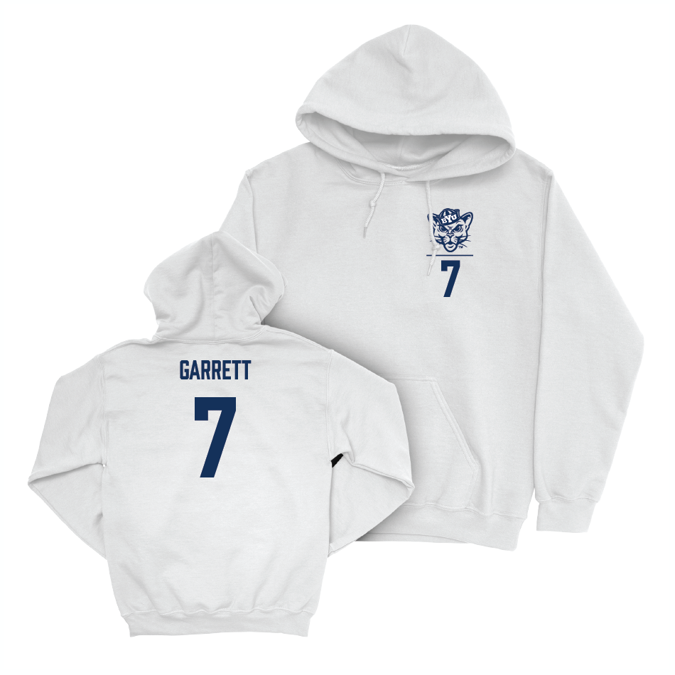 BYU Football White Logo Hoodie - Kamden Garrett Small