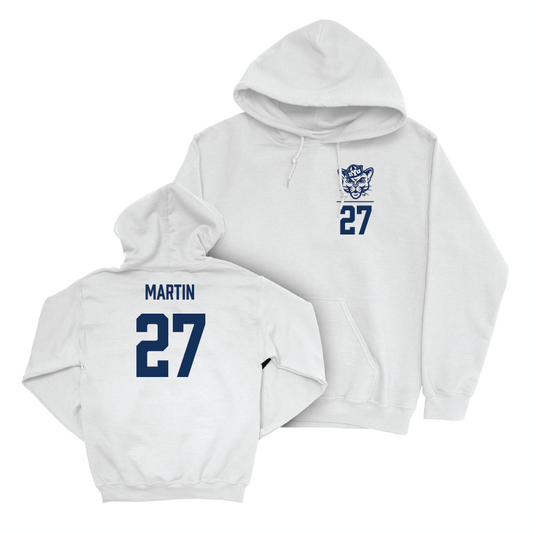 BYU Football White Logo Hoodie - LJ Martin Small
