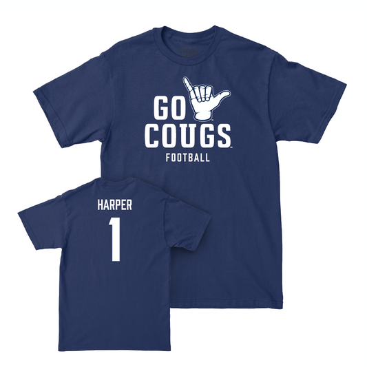 BYU Football Navy Cougs Tee - Micah Harper Small