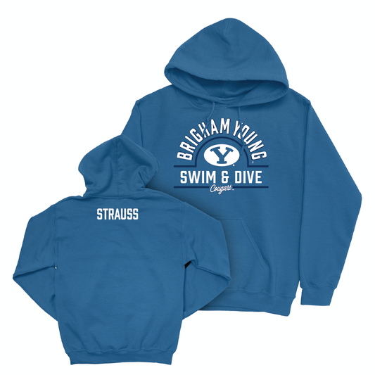 BYU Men's Swim & Dive Royal Arch Hoodie - Mickey Strauss Small