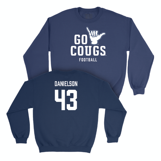 BYU Football Navy Cougs Crew - Naseri Danielson Small