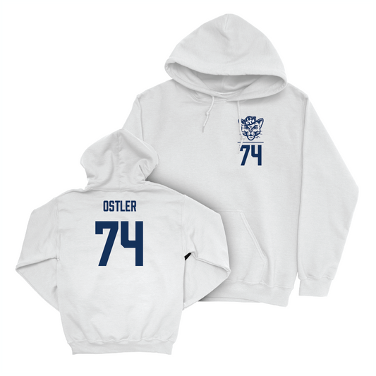 BYU Football White Logo Hoodie - Trevin Ostler Small