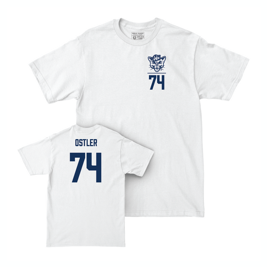 BYU Football White Logo Comfort Colors Tee - Trevin Ostler Small