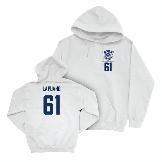 BYU Football White Logo Hoodie - Weylin Lapuaho Small