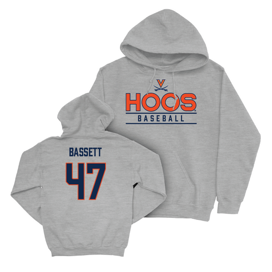 Virginia Baseball Sport Grey Hoos Hoodie  - Nate Bassett
