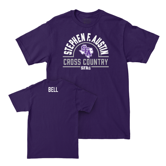 SFA Men's Cross Country Purple Arch Tee  - Kentrell Bell