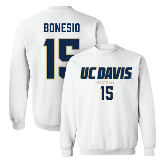 UC Davis Football White Classic Crew - Connor Bonesio