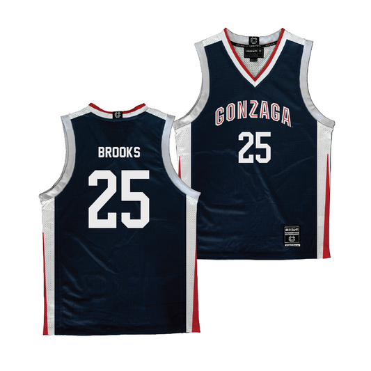 Gonzaga Men's Basketball Navy Jersey - Colby Brooks | #25
