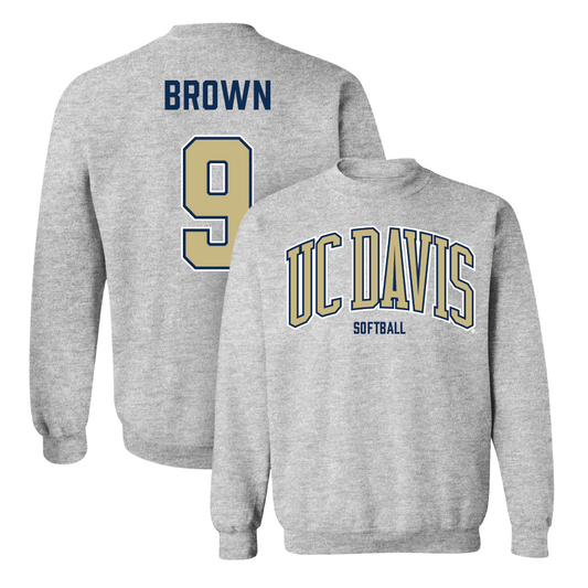 UC Davis Softball Sport Grey Arch Crew - Kenedi Brown